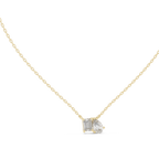 Nalyra Emerald Cut and Pear Cut Two Stone Lab Grown Diamond Necklace