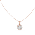 Mirenza Classic Round Brilliant Halo Lab Grown Diamond Pendant