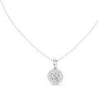 Mirenza Classic Round Brilliant Halo Lab Grown Diamond Pendant