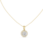 Mirenza Classic Round Brilliant Halo Lab Grown Diamond Pendant