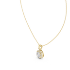 Mirenza Classic Round Brilliant Halo Lab Grown Diamond Pendant