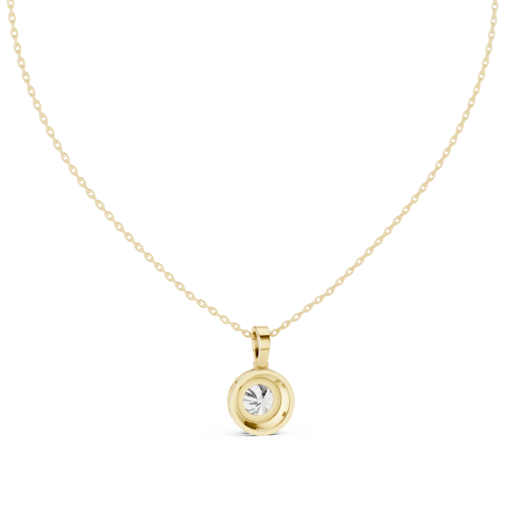 Mirenza Classic Round Brilliant Halo Lab Grown Diamond Pendant