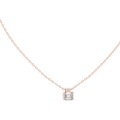 Quadrelle East-West Emerald Cut Lab Grown Diamond Solitaire Pendant
