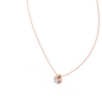 Quadrelle East-West Emerald Cut Lab Grown Diamond Solitaire Pendant