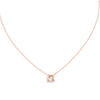 Quadrelle East-West Emerald Cut Lab Grown Diamond Solitaire Pendant