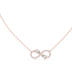 Amarisse Twin Pear Infinity Lab Grown Diamond Necklace
