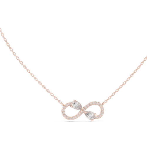 Luxuriöser Infinity-Diamant-Anhänger mit zwei Steinen