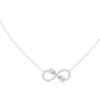 Amarisse Twin Pear Infinity Lab Grown Diamond Necklace