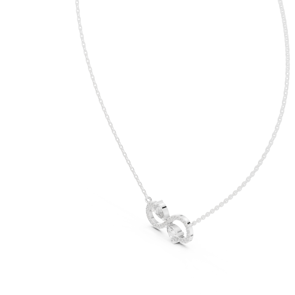 Amarisse Twin Pear Infinity Lab Grown Diamond Necklace