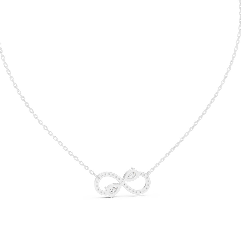 Amarisse Twin Pear Infinity Lab Grown Diamond Necklace