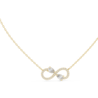 Amarisse Twin Pear Infinity Lab Grown Diamond Necklace