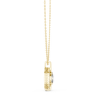 Oravelle Oval Solitaire Cushion Halo Lab Grown Diamond Pendant Necklace