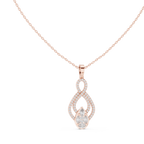 Evanthe Infinity Pavé Pear Cluster Lab Grown Diamond Pendant Necklace