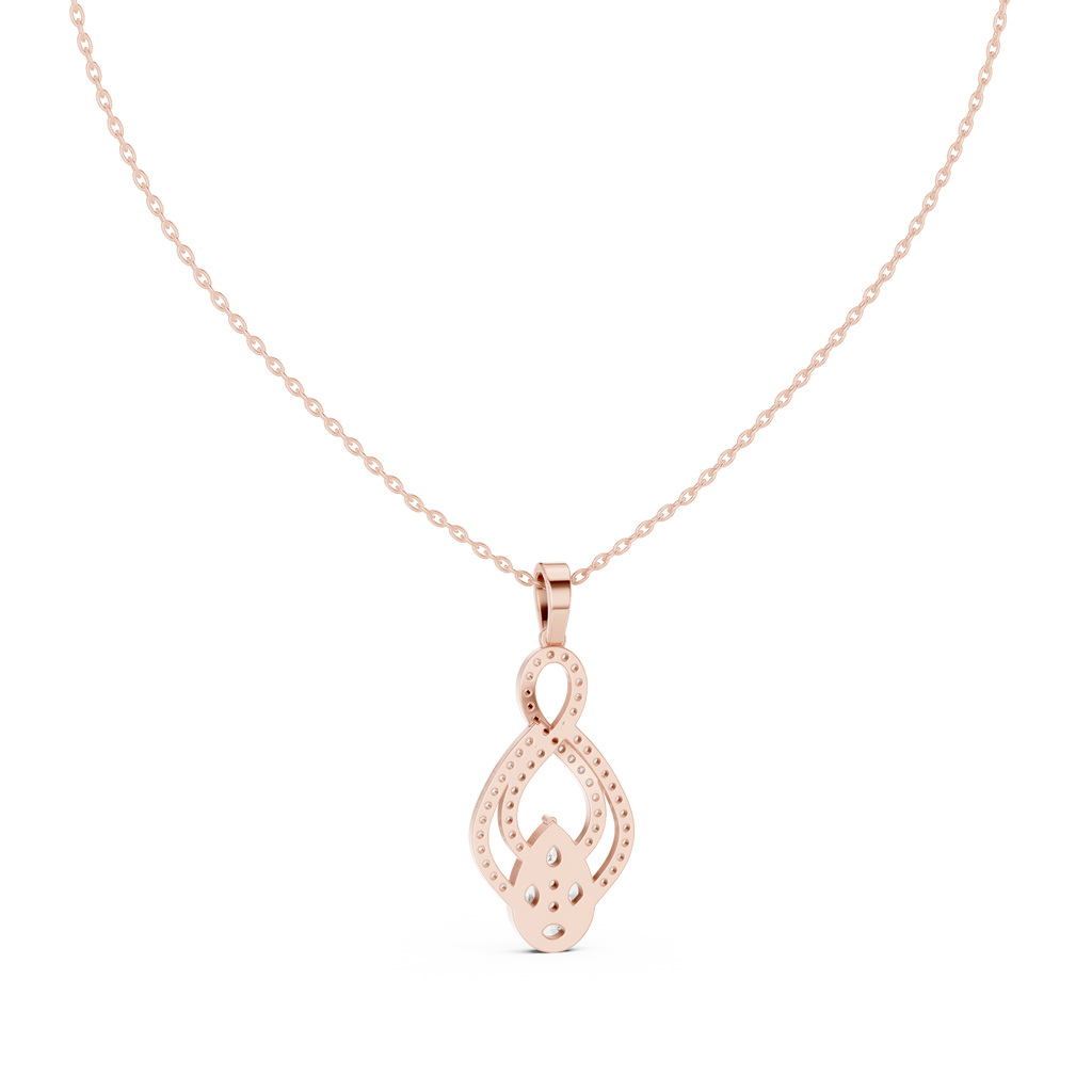 Evanthe Infinity Pavé Pear Cluster Lab Grown Diamond Pendant Necklace