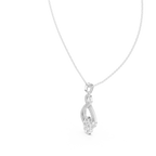 Evanthe Infinity Pavé Pear Cluster Lab Grown Diamond Pendant Necklace