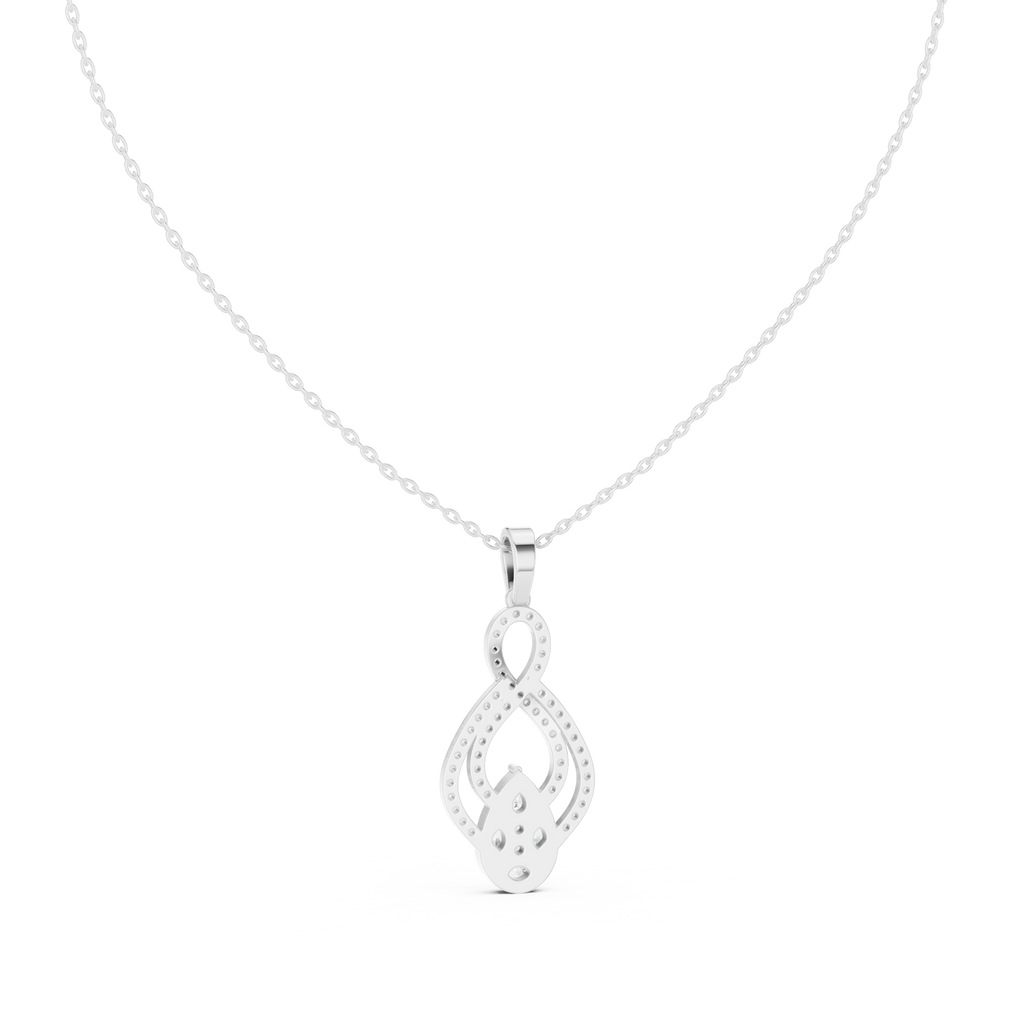 Evanthe Infinity Pavé Pear Cluster Lab Grown Diamond Pendant Necklace