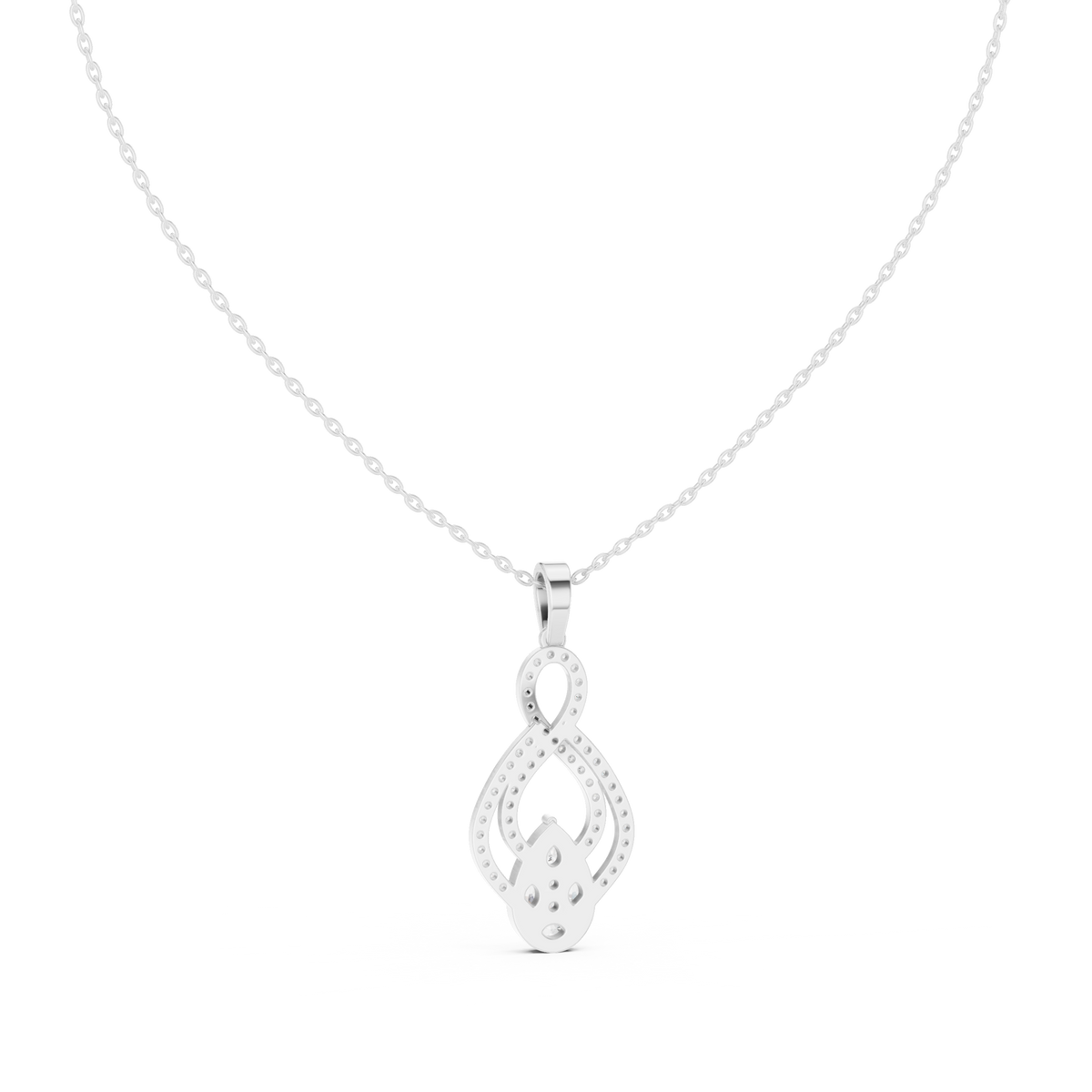 Evanthe Infinity Pavé Pear Cluster Lab Grown Diamond Pendant Necklace