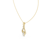 Evanthe Infinity Pavé Pear Cluster Lab Grown Diamond Pendant Necklace