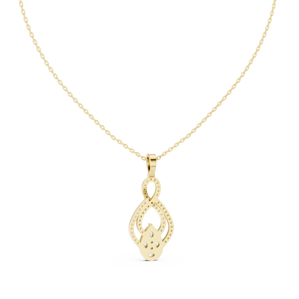 Evanthe Infinity Pavé Pear Cluster Lab Grown Diamond Pendant Necklace