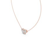 Tessaly Pear Halo and Round Solitaire Toi et Moi Lab Grown Diamond Necklace
