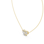 Tessaly Pear Halo and Round Solitaire Toi et Moi Lab Grown Diamond Necklace