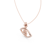 Ilvara Floral Evil Eye Lab Grown Diamond Pendant Necklace