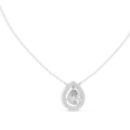 Luxuriöser Teardrop-Diamant-Anhänger mit Halo-Design