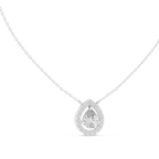 Luxuriöser Teardrop-Diamant-Anhänger mit Halo-Design