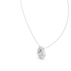 Luxuriöser Teardrop-Diamant-Anhänger mit Halo-Design