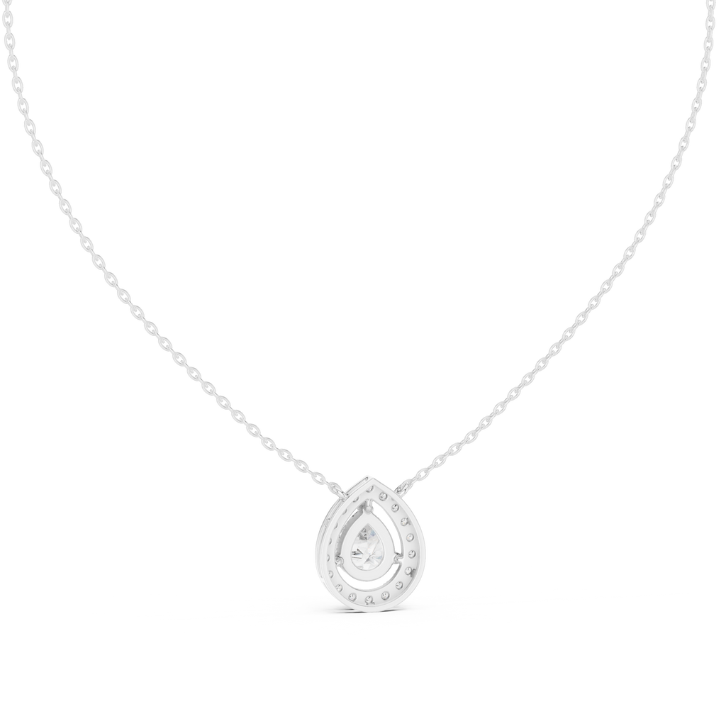 Luxuriöser Teardrop-Diamant-Anhänger mit Halo-Design