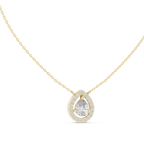 Luxuriöser Teardrop-Diamant-Anhänger mit Halo-Design