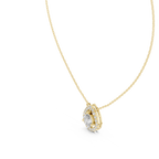 Luxuriöser Teardrop-Diamant-Anhänger mit Halo-Design