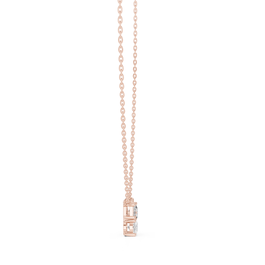 Trinelle Mixed Shape Three Stone Lab Grown Diamond Pendant Necklace