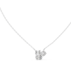 Trinelle Mixed Shape Three Stone Lab Grown Diamond Pendant Necklace