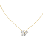 Trinelle Mixed Shape Three Stone Lab Grown Diamond Pendant Necklace
