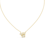 Trinelle Mixed Shape Three Stone Lab Grown Diamond Pendant Necklace