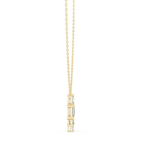 Mosaelle Emerald Cut Mosaic Cluster Lab Grown Diamond Pendant Necklace