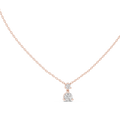 Duovelle Two Stone Drop Solitaire Lab Grown Diamond Pendant Necklace