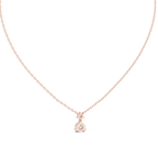 Duovelle Two Stone Drop Solitaire Lab Grown Diamond Pendant Necklace