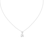 Duovelle Two Stone Drop Solitaire Lab Grown Diamond Pendant Necklace