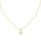 Duovelle Two Stone Drop Solitaire Lab Grown Diamond Pendant Necklace