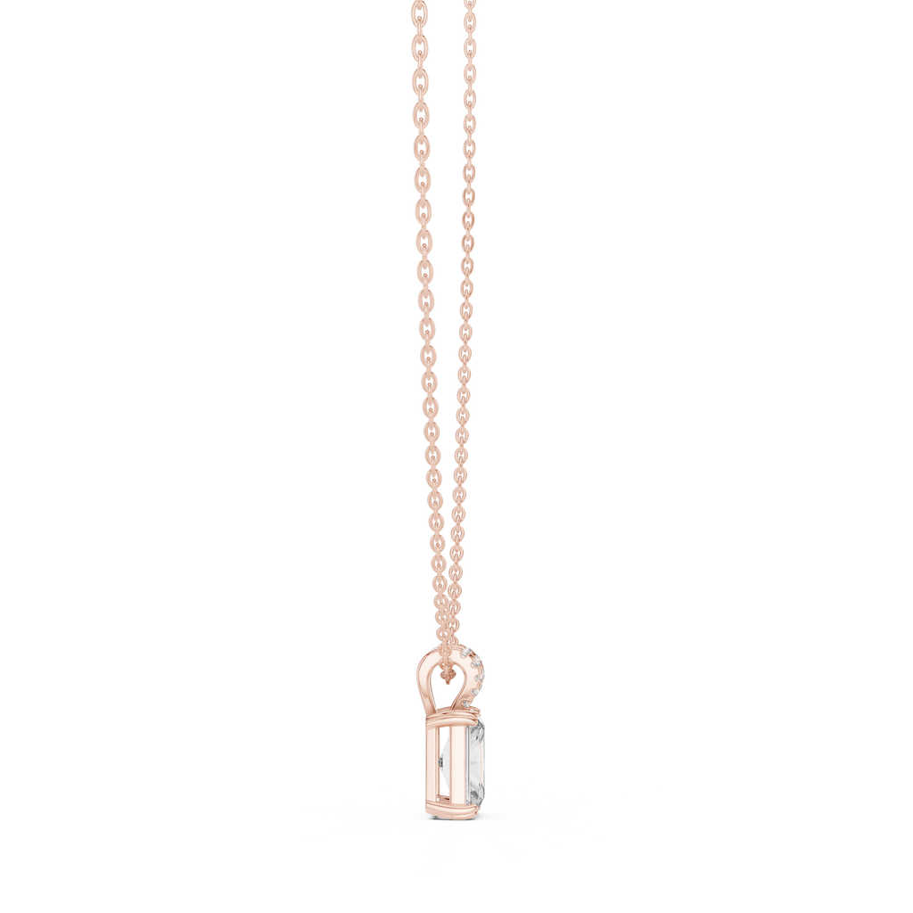 Radiavelle Radiant Cut Solitaire Lab Grown Diamond Pendant Necklace