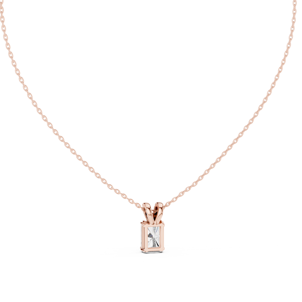 Radiavelle Radiant Cut Solitaire Lab Grown Diamond Pendant Necklace