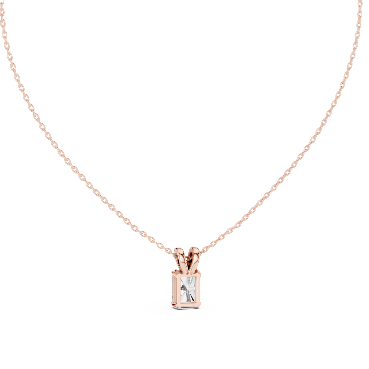 Radiavelle Radiant Cut Solitaire Lab Grown Diamond Pendant Necklace