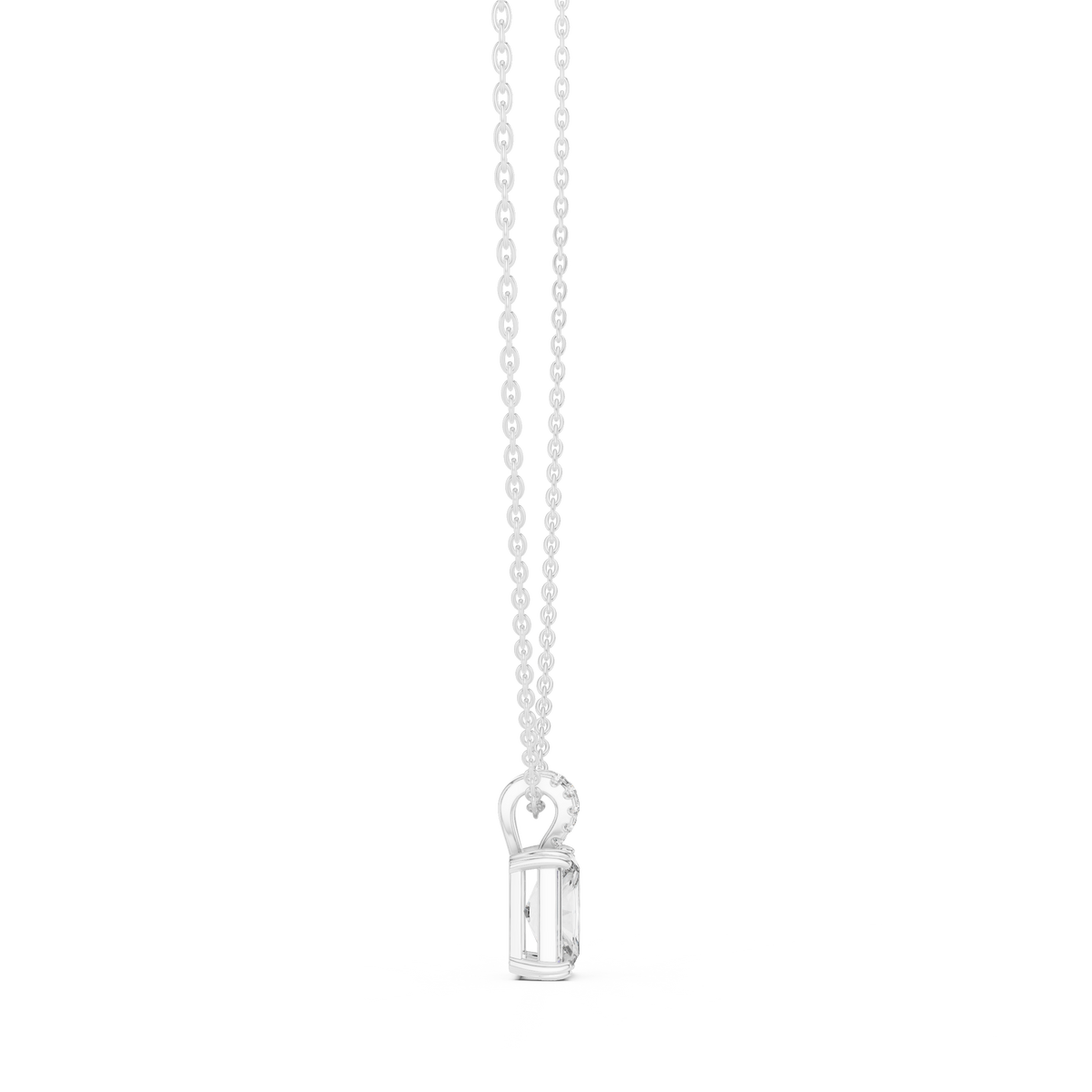 Radiavelle Radiant Cut Solitaire Lab Grown Diamond Pendant Necklace