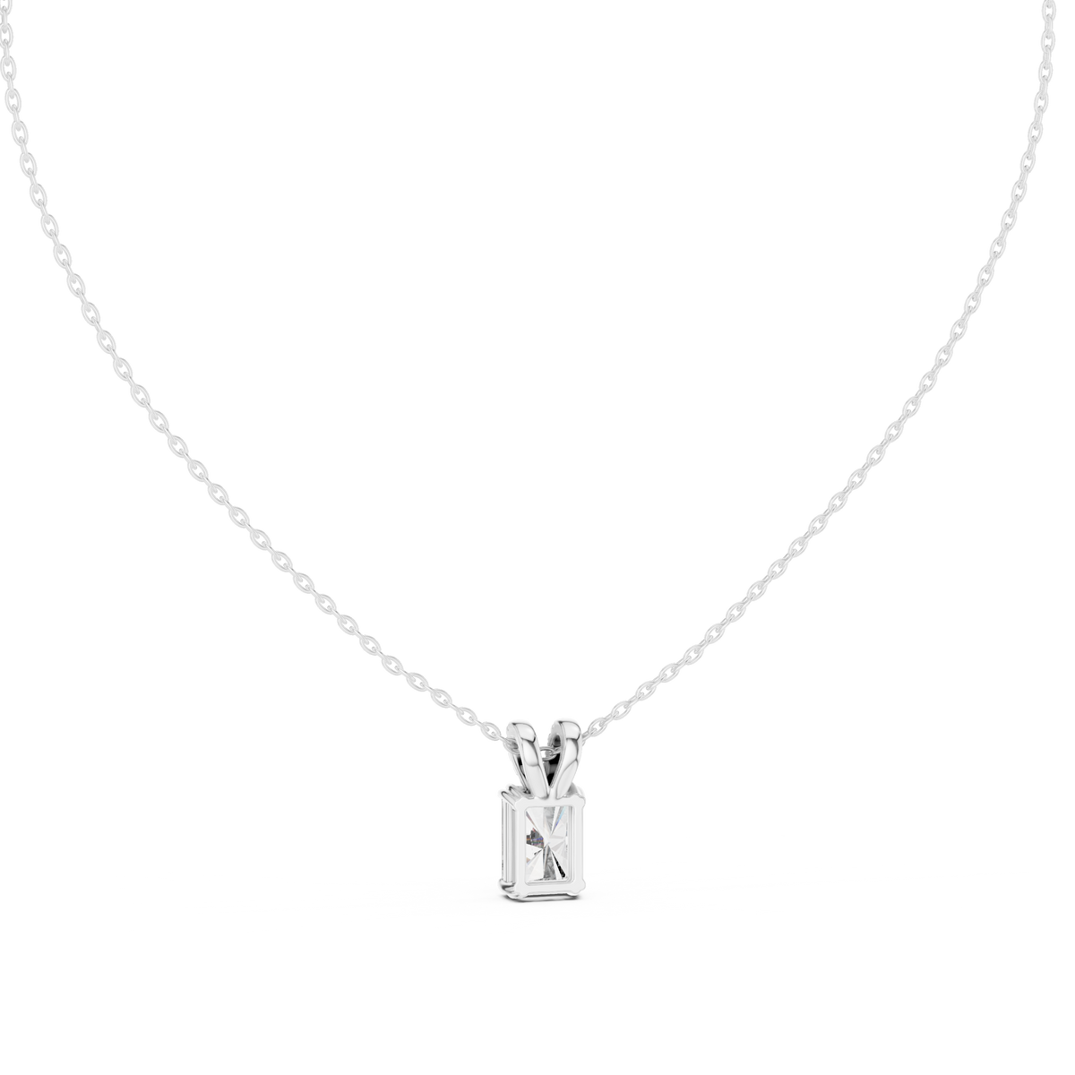Radiavelle Radiant Cut Solitaire Lab Grown Diamond Pendant Necklace