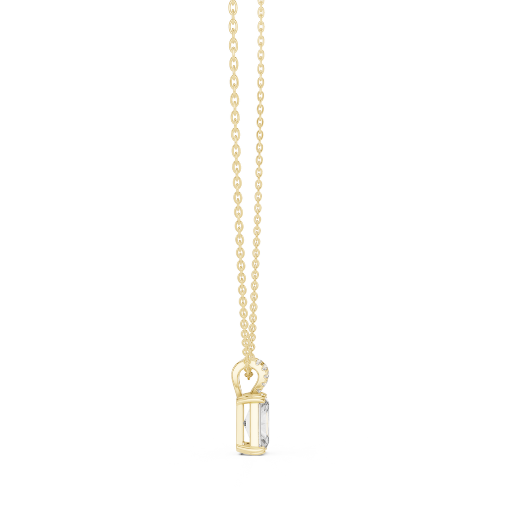Radiavelle Radiant Cut Solitaire Lab Grown Diamond Pendant Necklace