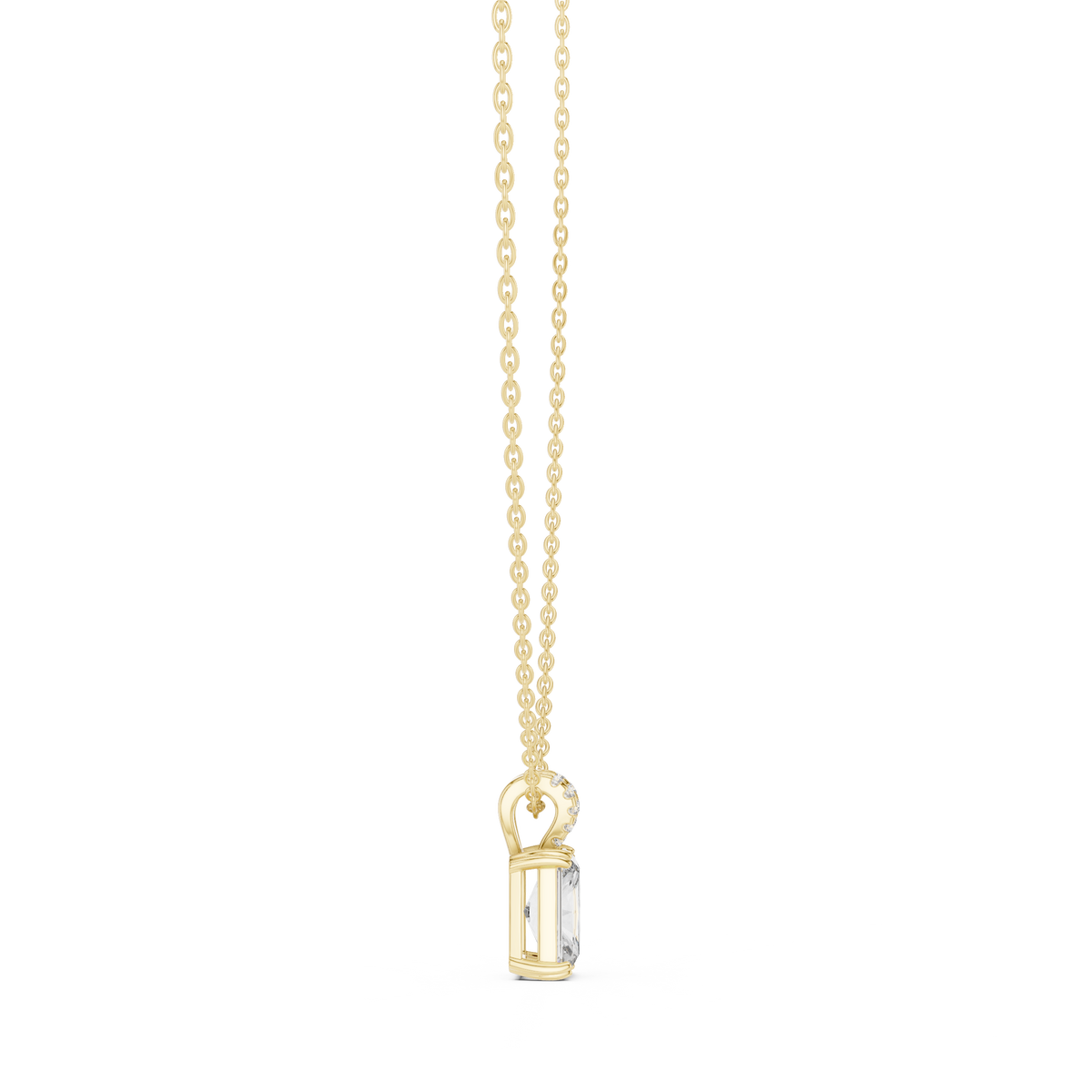 Radiavelle Radiant Cut Solitaire Lab Grown Diamond Pendant Necklace