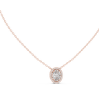 Ovalisse Oval Cut Halo Lab Grown Diamond Pendant Necklace