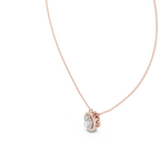 Ovalisse Oval Cut Halo Lab Grown Diamond Pendant Necklace